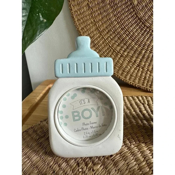 Kate Aspen set of Baby Boy & Baby Girl Photo Frame & Holders NEW - Picture 5 of 10